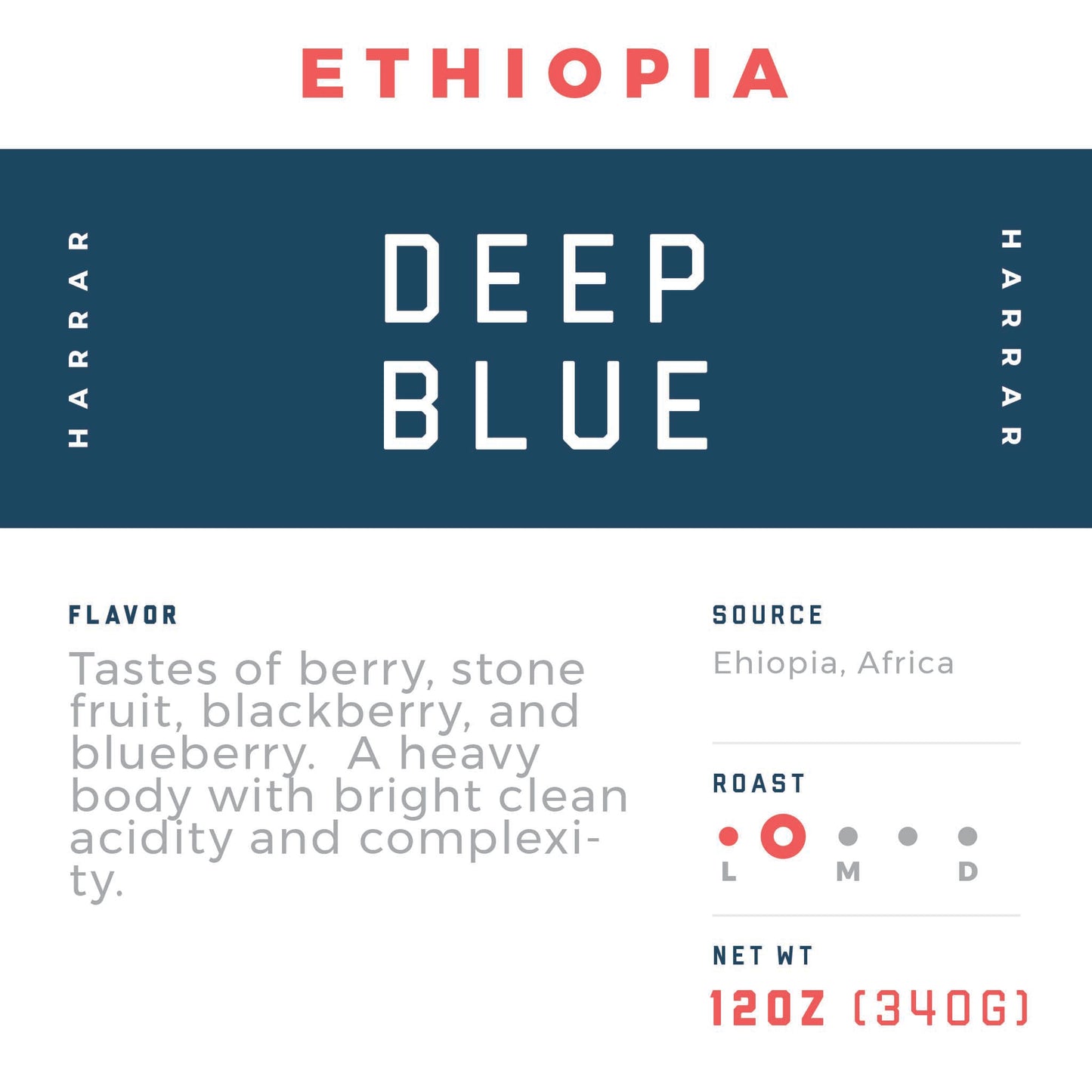 Ethiopia Harrar - Deep Blue